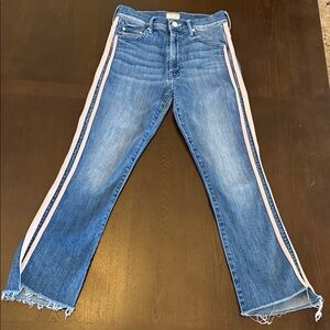 MOTHER Jeans The Insider Crop Step Ankle Fray in Good Girls Race -Size 26